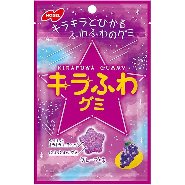 ノーベル製菓 キラふわグミ　ソーダ味 50g 72コ入り 2025/10/06発売 (4902124073006c) Amazon | ノーベル キラふわグミ ソーダ味 50g×12個 | NOBEL | グミ 通販